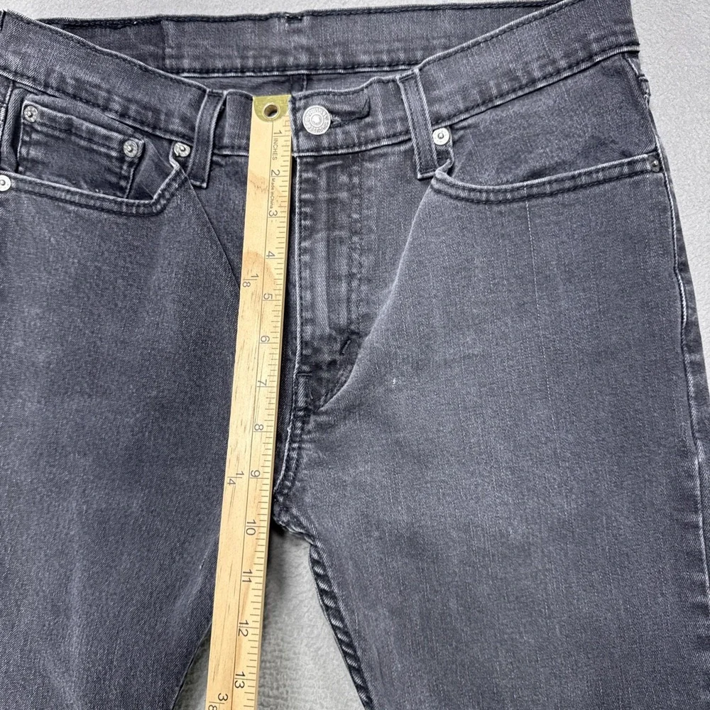 Levis 512 Jeans Mens Sz 32x32 (30x29) Black Slim Distressed Grunge Stretch Denim